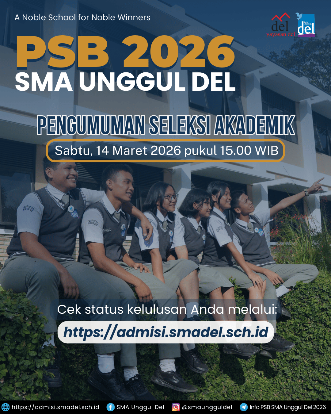 PENGUMUMAN TAHAP 1 SELEKSI AKADEMIK PSB SUD 2026