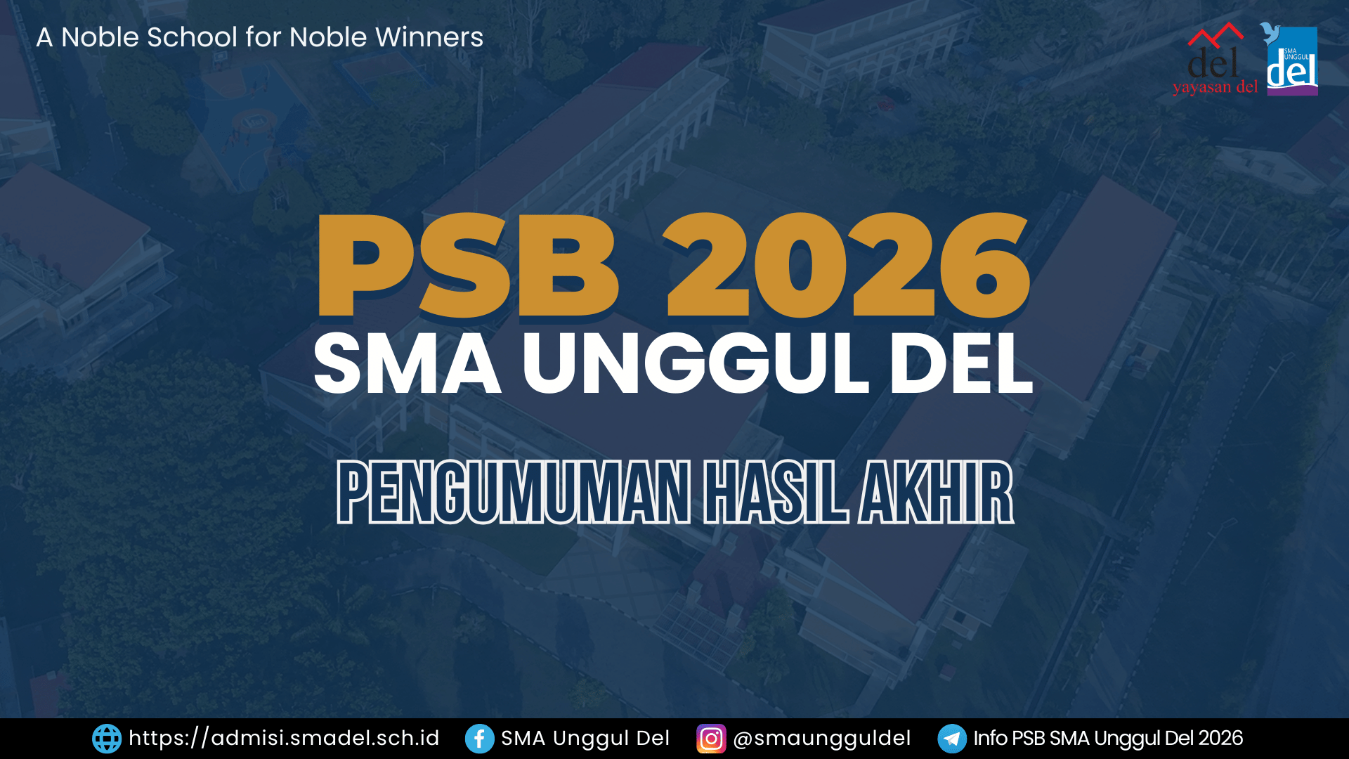 HASIL AKHIR PENERIMAAN SISWA BARU SMA UNGGUL DEL 2026